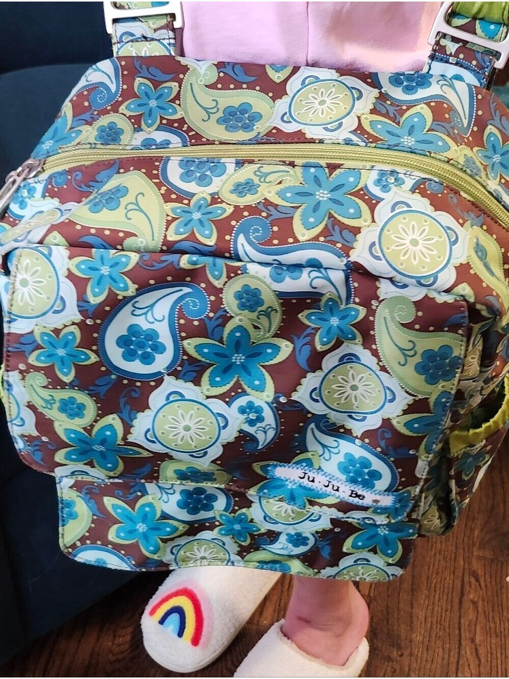 Vintage Ju-Ju-Be Perfect Paisly Messager/ Backpack Diaper Bag - Picture 8 of 12